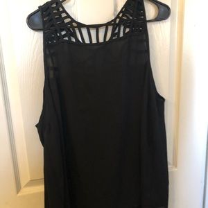 Torrid black strappy tank Sz 2
